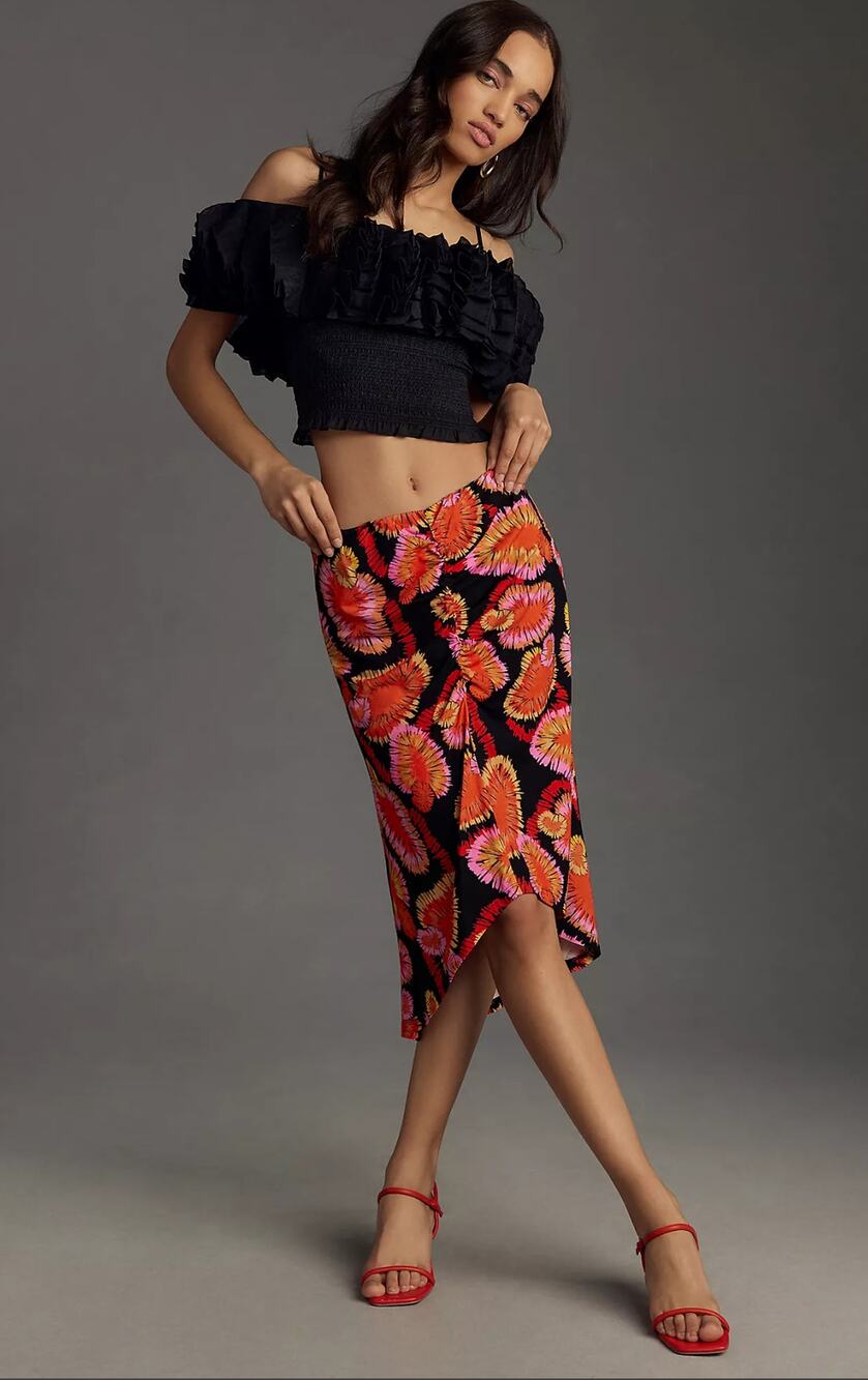 Farm Rio x Anthropologie Draped Slip Skirt - New Large